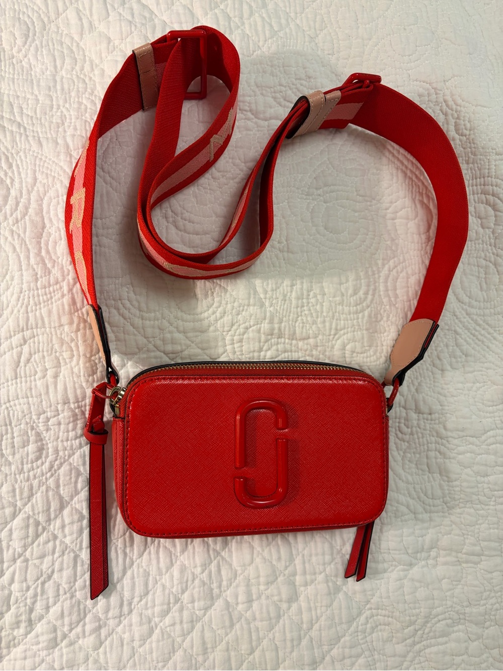 Marc Jacobs Red Snapshot Crossbody Camera Bag